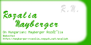 rozalia mayberger business card